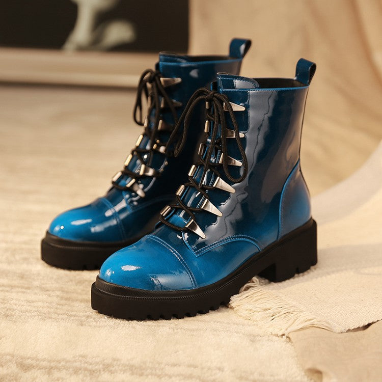 Women's Shoes Autumn And Winter Retro Round Toe Martin Boots