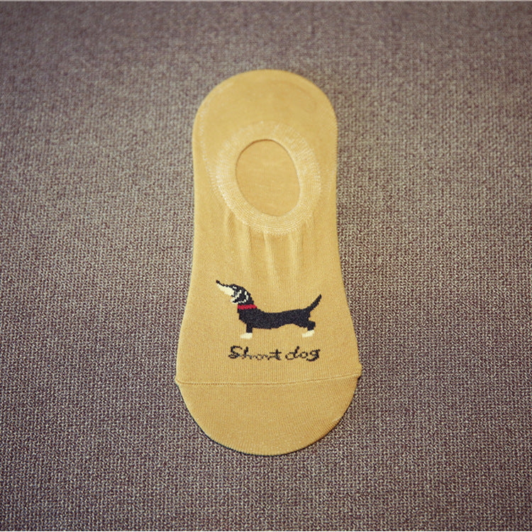 Pure color boat socks