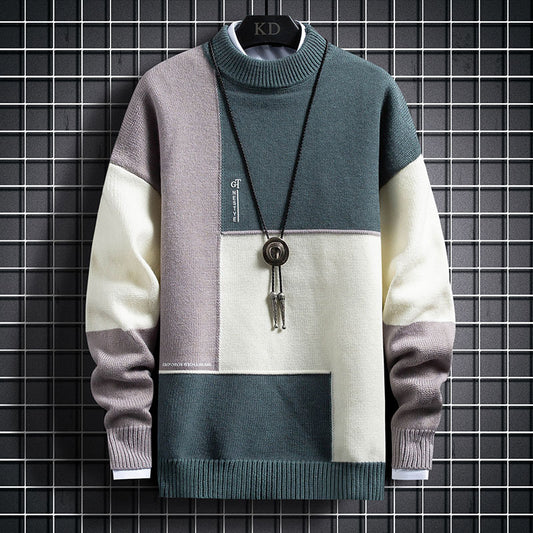 Sweater Herremode Løstsiddende Strikket Sweater