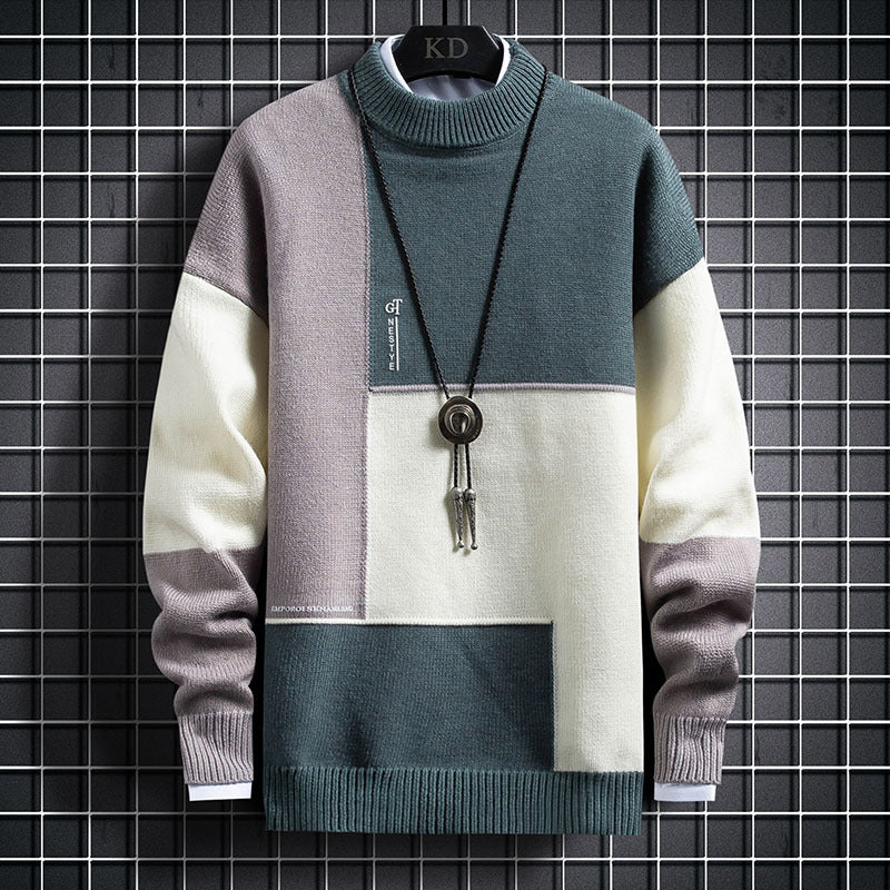 Sweater Men's Fashion Loose Fitting Knit Sweater