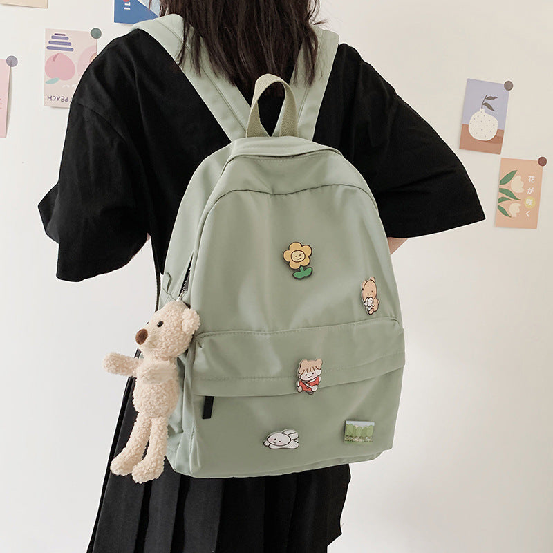 Bear Doll Backpack Fashion All-Match Canvas