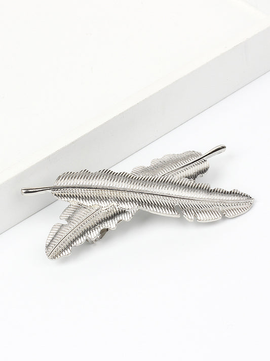 Han Fan Clip Leaf Hairpin Metal Clip