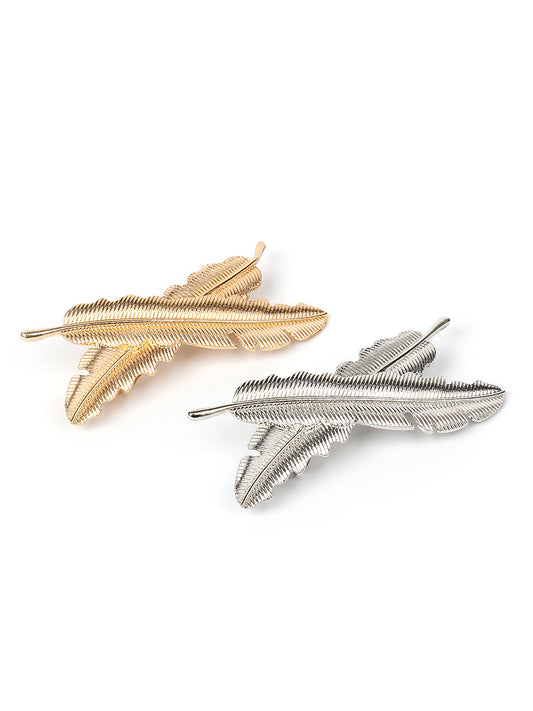 Han Fan Clip Leaf Hairpin Metal Clip