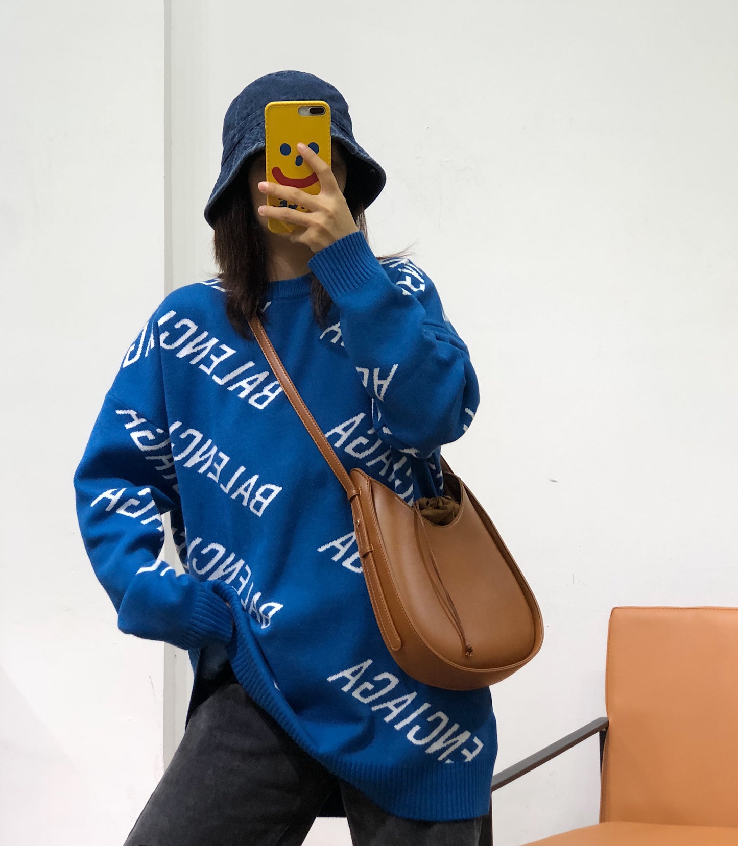 Niche Retro Design Anti-Theft Drawstring Large Capacity Bucket Bag