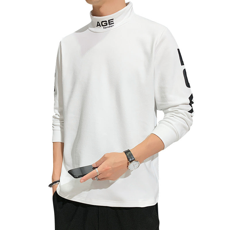 Løs langærmet rundhalset sweater til mænd