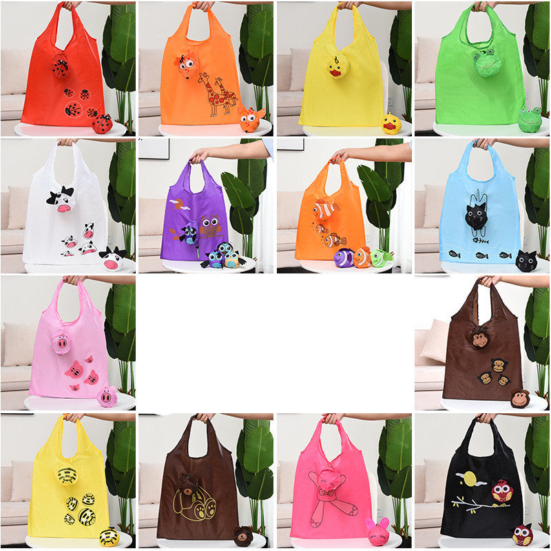 Large Strawberry Folding Shopping Bag Thick Waterproof Environmental Protection Bag