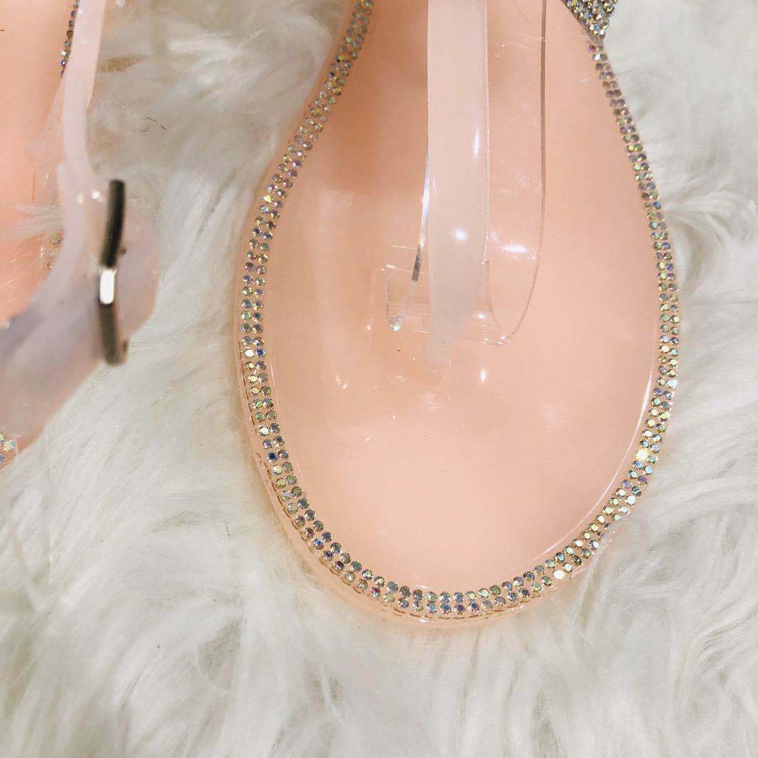 White Fancy Diamond Bow Sandals
