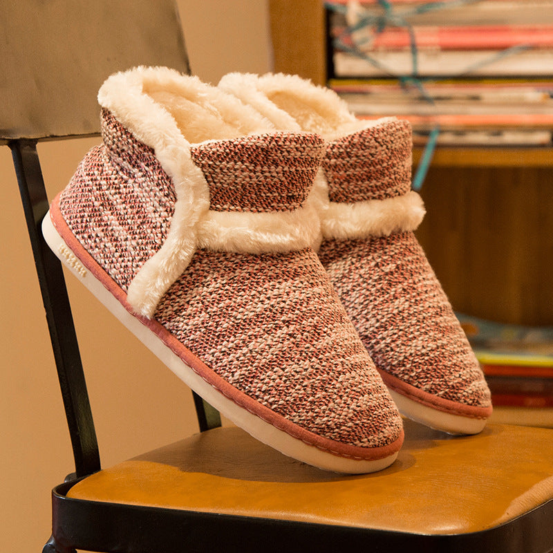 Lovers Woolen Warm Floor Thick Cotton Shoes