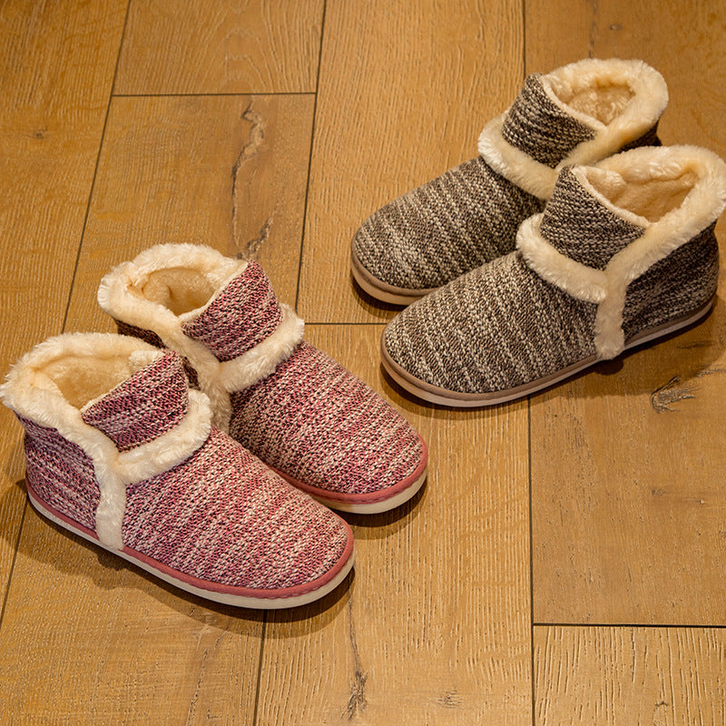 Lovers Woolen Warm Floor Thick Cotton Shoes