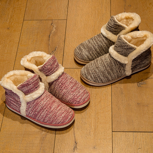 Lovers Woolen Warm Floor Thick Cotton Shoes