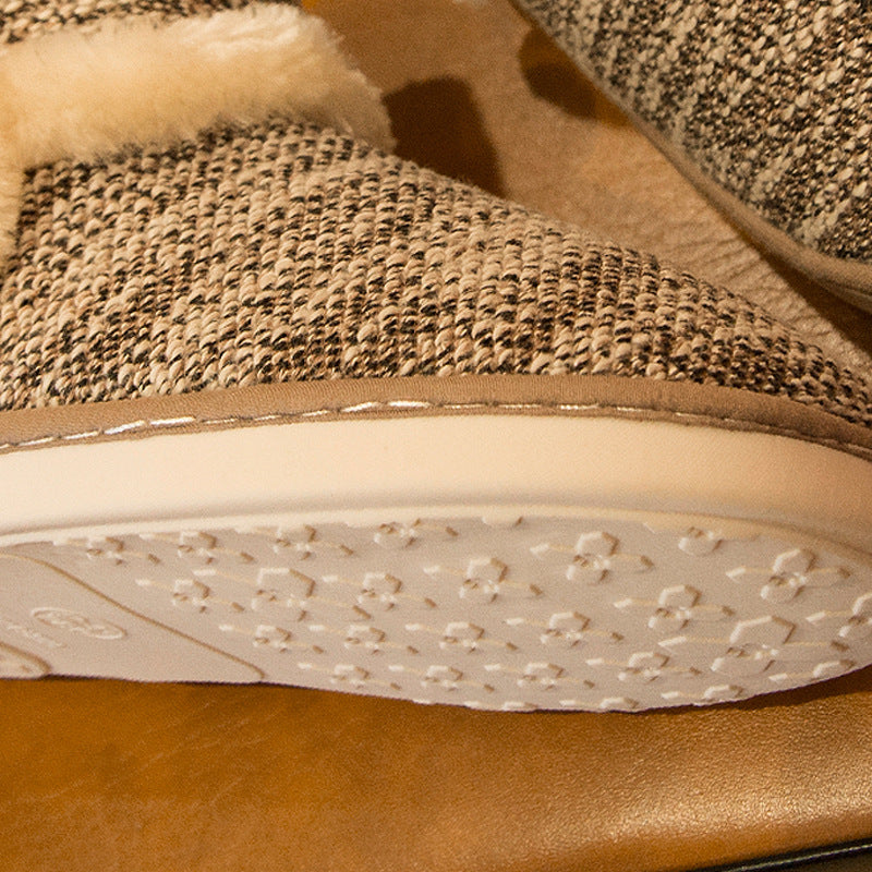 Lovers Woolen Warm Floor Thick Cotton Shoes