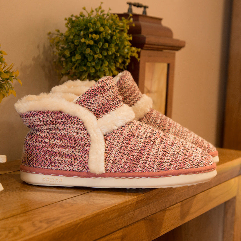 Lovers Woolen Warm Floor Thick Cotton Shoes