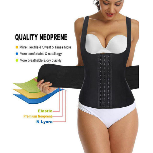 Sweat-wicking Zippered Waistcoat And Abdomen Corset