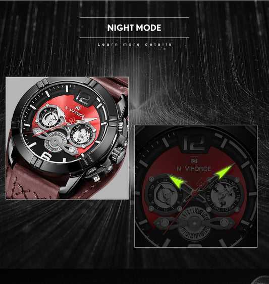 Waterproof sports quartz watch