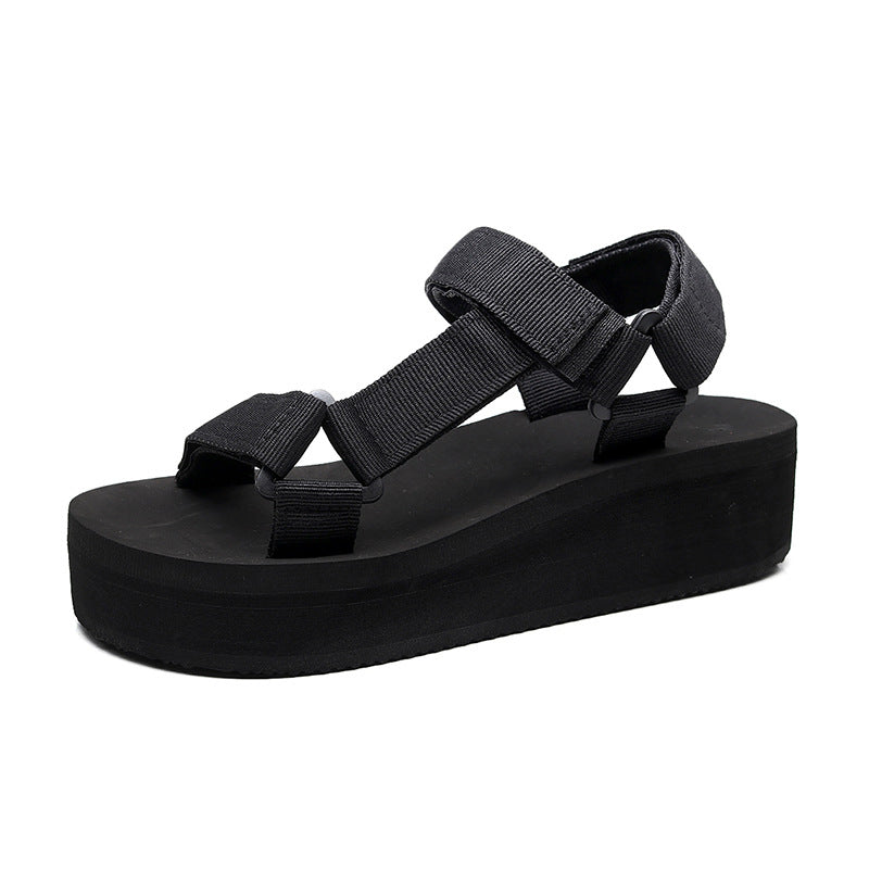 Slope Heel Platform Non-slip Seaside Beach Women's Shoes