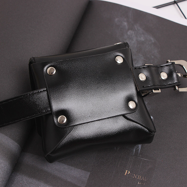 Concave Shape Metal Ring Pig Nose Thick Chain Dual Purpose Coin Purse Messenger Bag Waist Bag