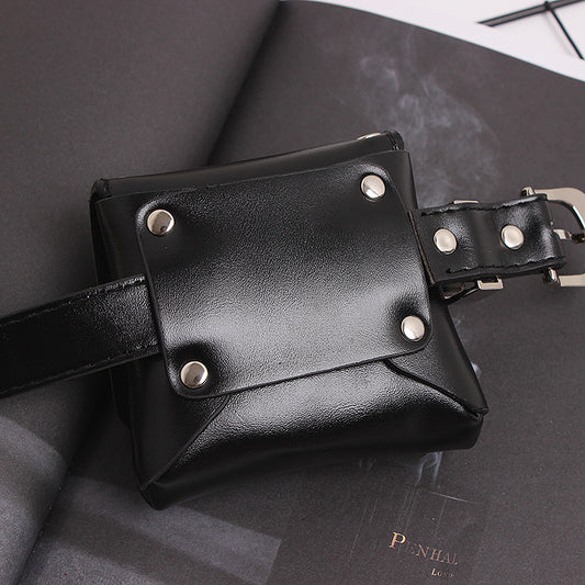 Concave Shape Metal Ring Pig Nose Thick Chain Dual Purpose Coin Purse Messenger Bag Waist Bag