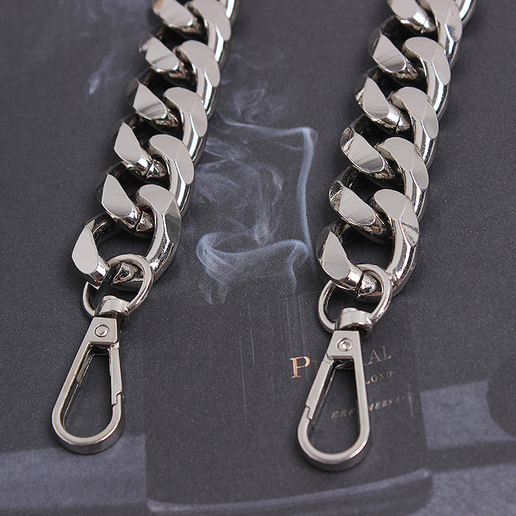 Concave Shape Metal Ring Pig Nose Thick Chain Dual Purpose Coin Purse Messenger Bag Waist Bag