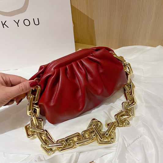 Thick Chain Fold Cloud Bag