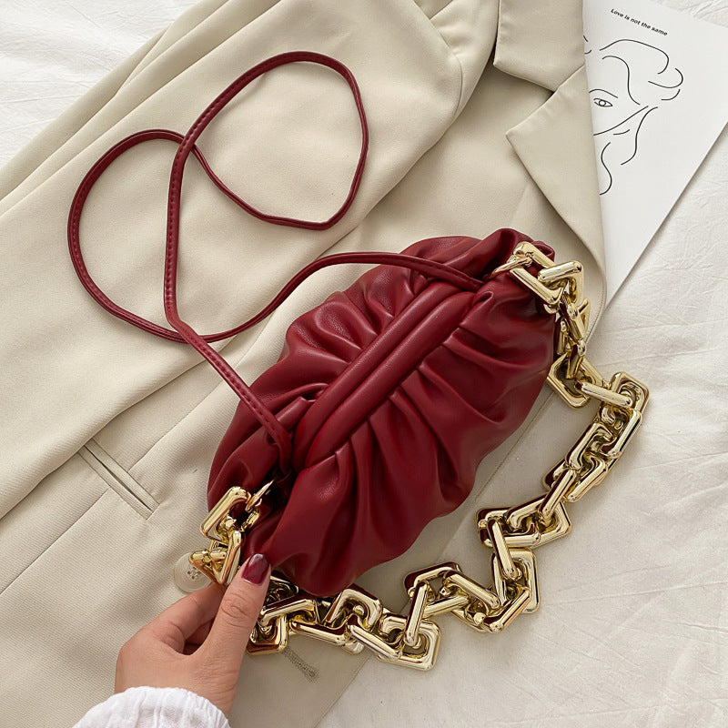 Thick Chain Fold Cloud Bag