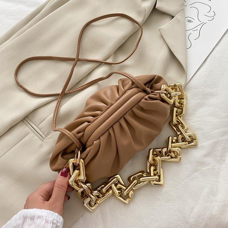 Thick Chain Fold Cloud Bag