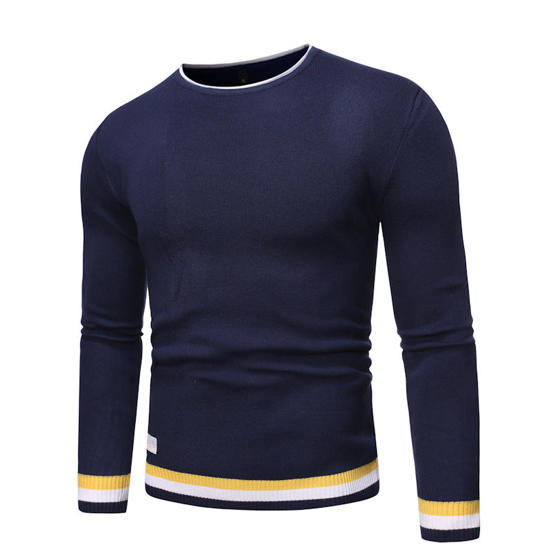 Casual Round Neck Pullover Sweater Sweater Men's Base Coat