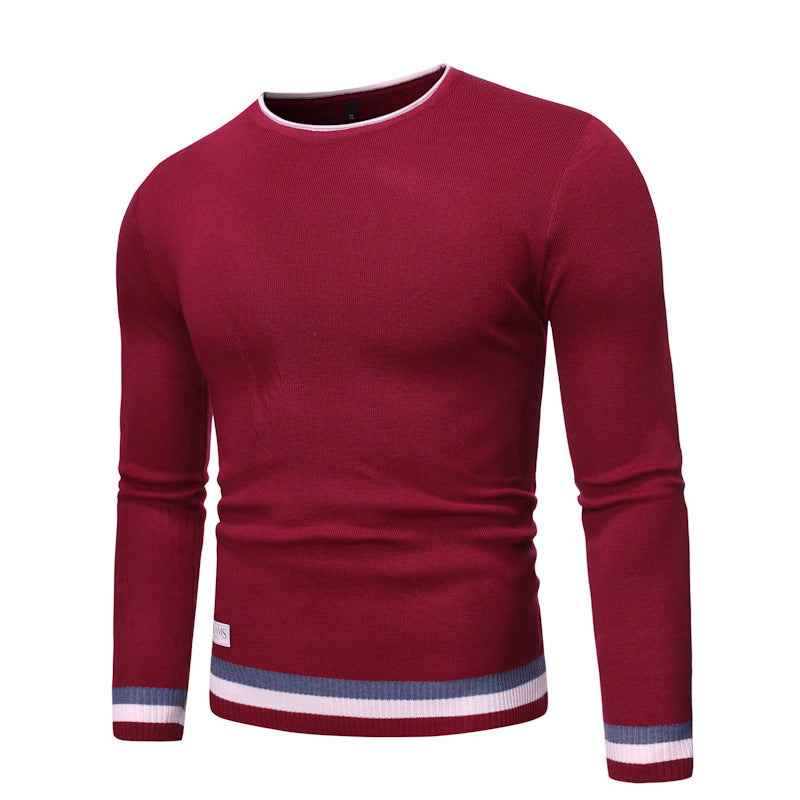 Casual Round Neck Pullover Sweater Sweater Men's Base Coat