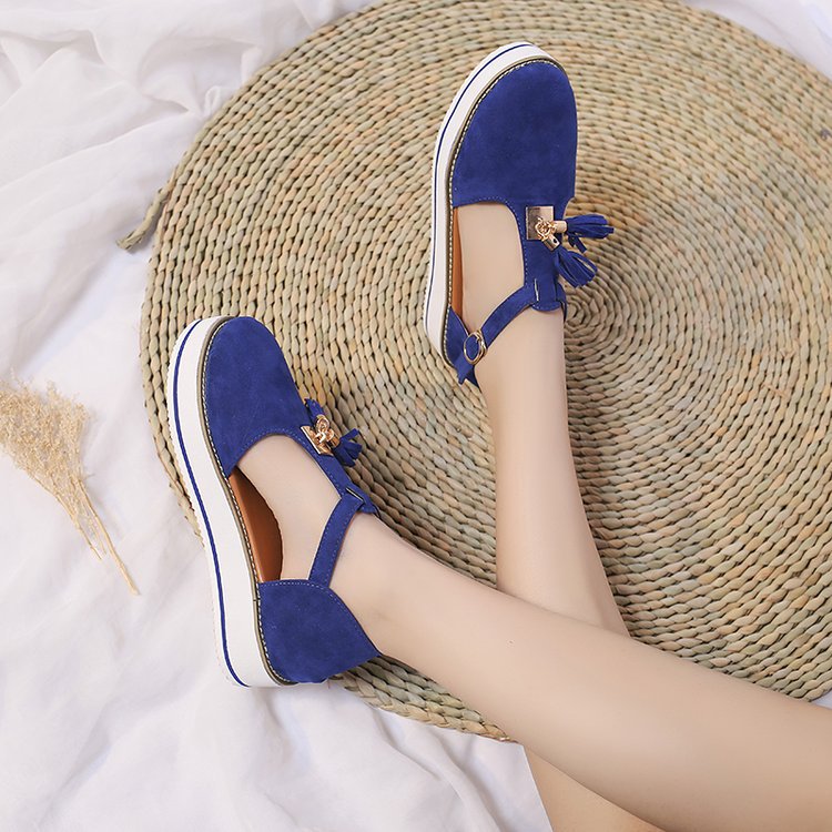 High Heel Round Toe Sandals With Fringe