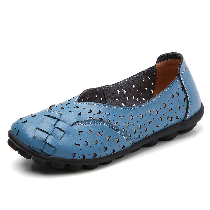 Comfortable Hollow Shoes With Leather Soft Sole