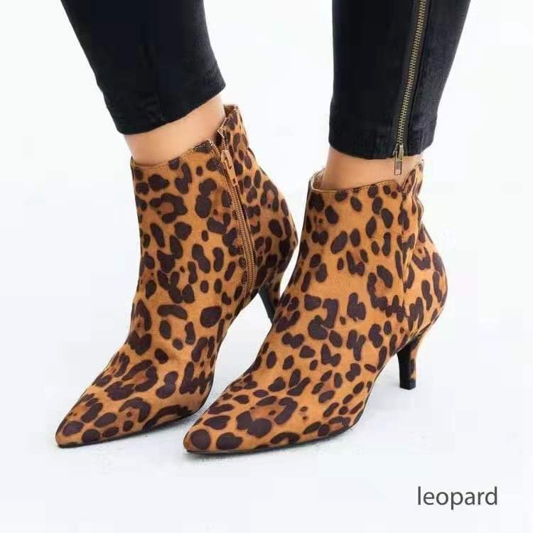 Nude Boots, Short Boots, Casual And Comfortable Large Size Zipper Shoes, Women's Boots