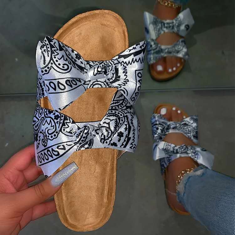 Casual Bowknot Flat Bottom Lazy Pedal
