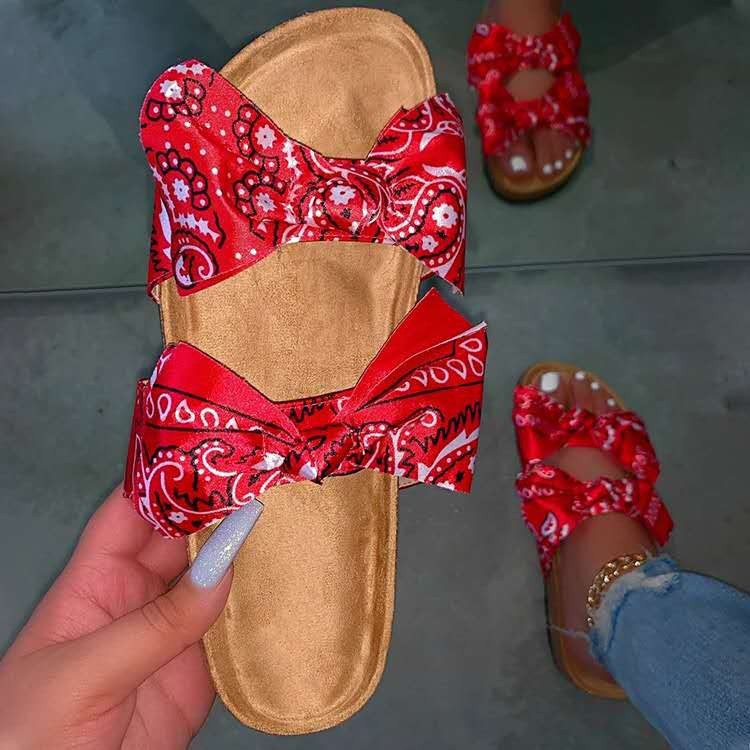 Casual Bowknot Flat Bottom Lazy Pedal
