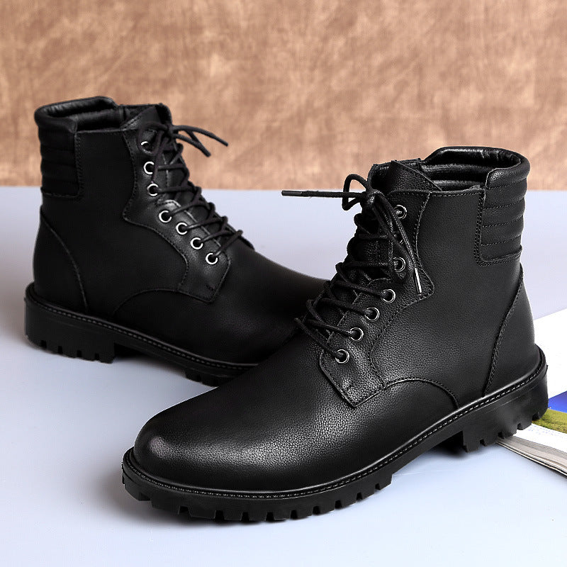 Leather Non-slip Combat Boots High-top Large Size Desert Boots