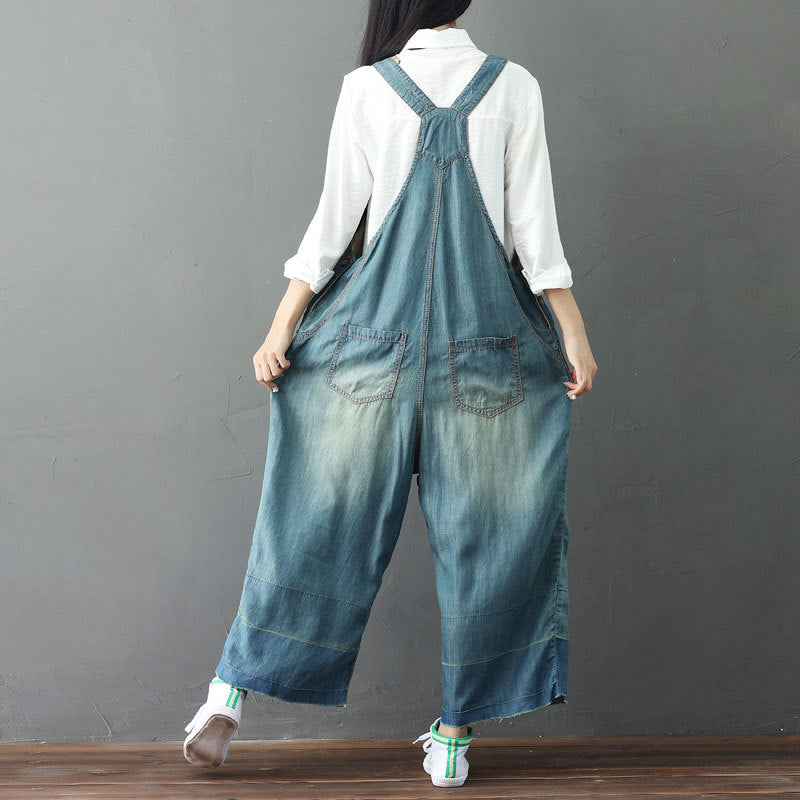 Wide-Leg Pants Loose Women's Plus Size Wide-Leg Sen Lace-Up Jeans