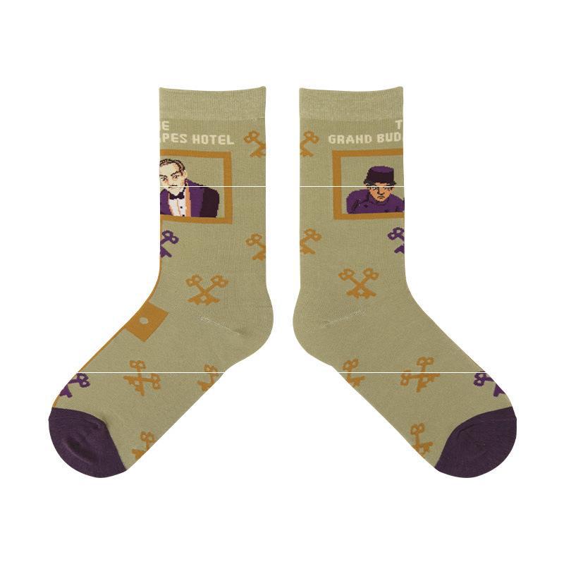 Socks Lady Autumn Winter Budapest Grand Hotel Series
