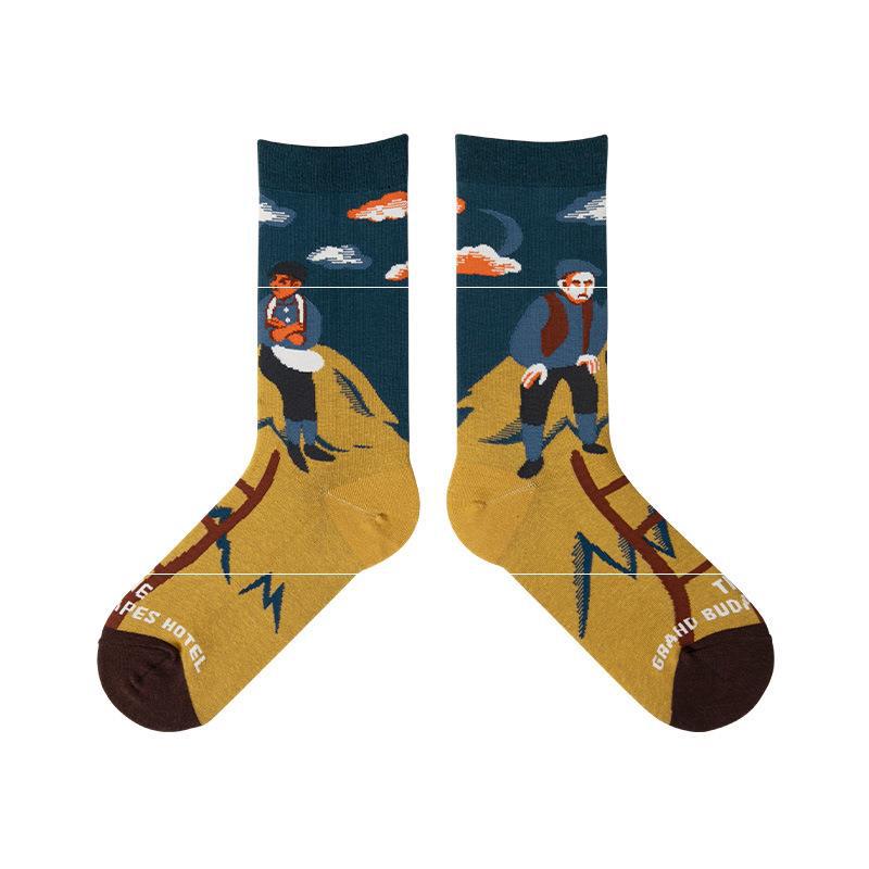 Socks Lady Autumn Winter Budapest Grand Hotel Series