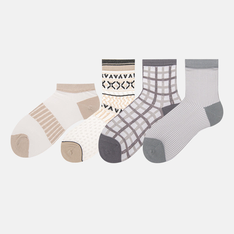 Sweet Princess Style Crystal Socks Summer Thin Tube Trend