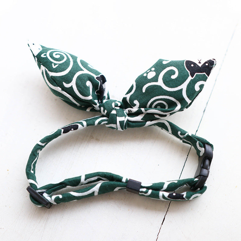 Pet Adjustable Japanese Style Collar And Bow Tie