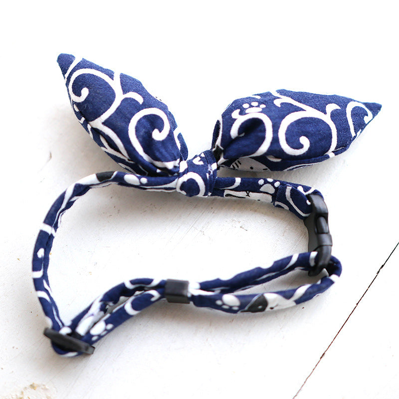 Pet Adjustable Japanese Style Collar And Bow Tie