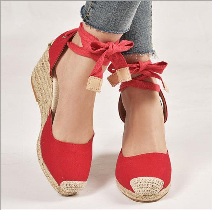 Spring Women's New Lace High Heels Fashion Sandals