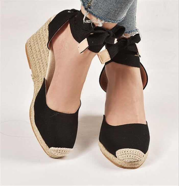 Spring Women's New Lace High Heels Fashion Sandals