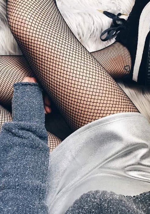 White Big Mesh Fine Mesh Fishnet Stockings Sexy Short Socks Women