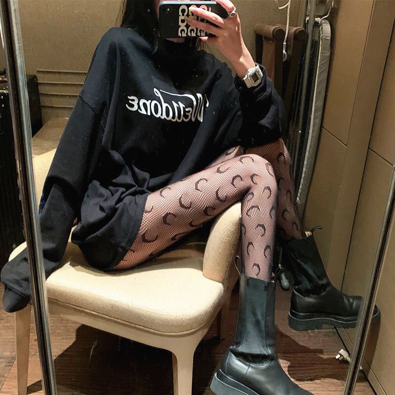 Moon Plus VelvetLeggings Fake Through Meat Net Red The Same Leopard Print Pantyhose