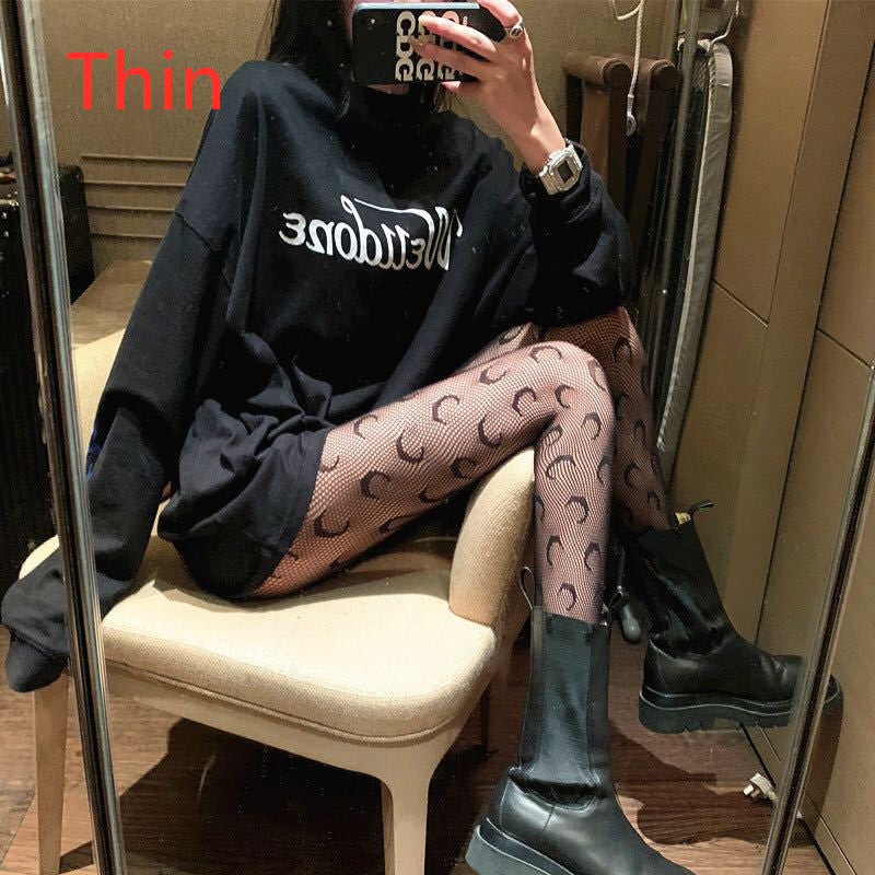 Moon Plus VelvetLeggings Fake Through Meat Net Red The Same Leopard Print Pantyhose