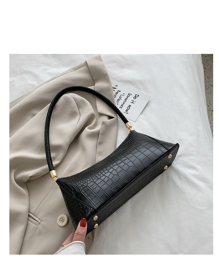 Stone pattern underarm shoulder bag