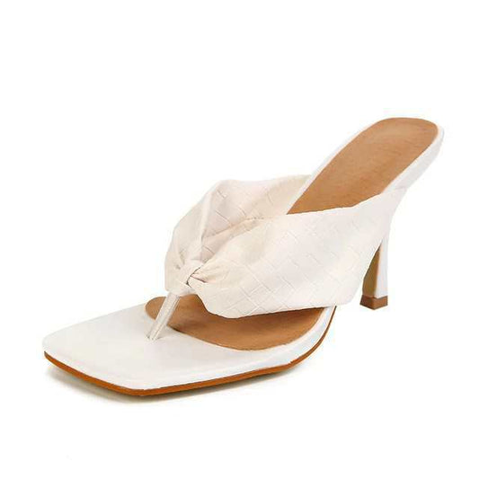Generous Toe Thick Heel Sandals Flip Flops Stiletto