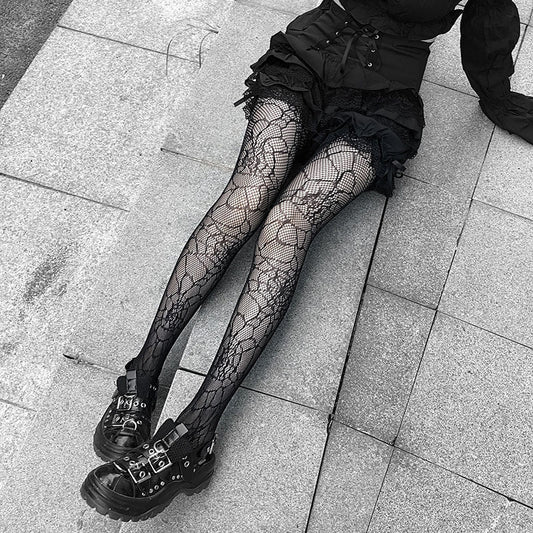 Retro Hul Blomst Lolita Understrømpebukser