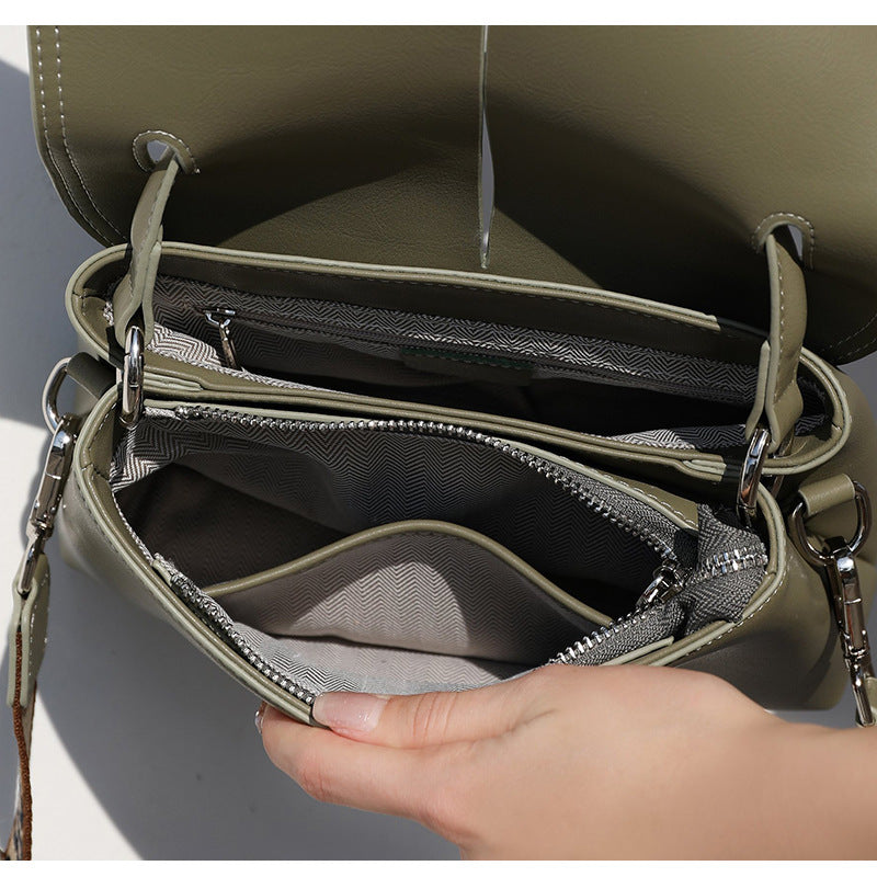 RetroShoulder Bag Trendy Korean Leather Women's Handbag Messenger Bag