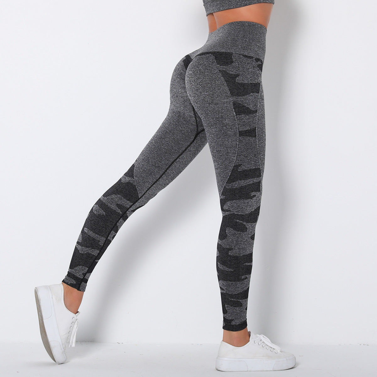Ladies Simple High Waist Seamless Yoga Pants