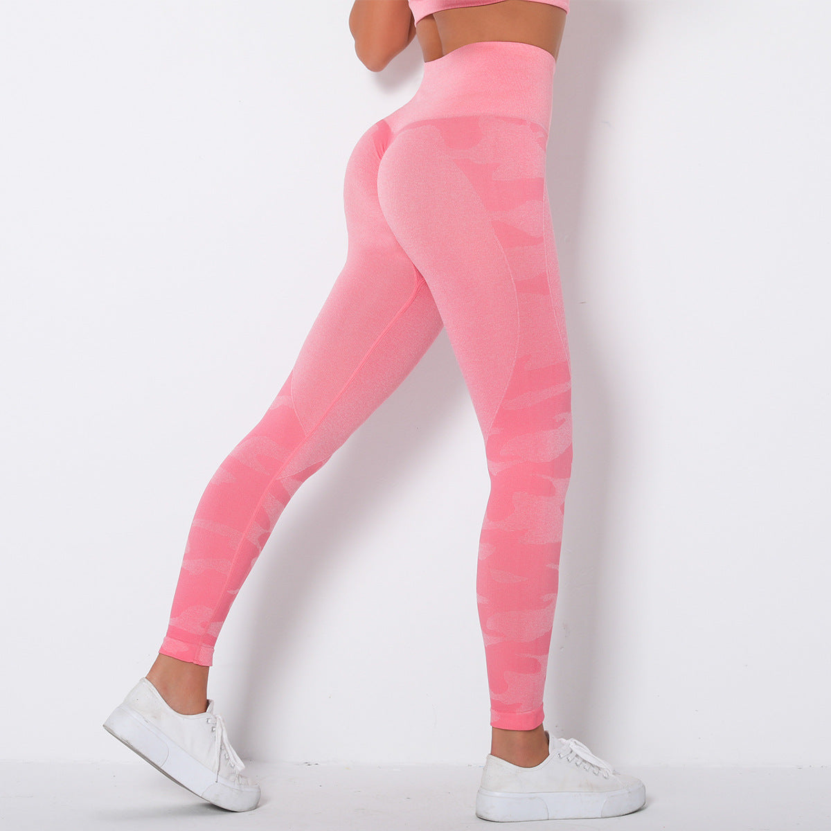 Ladies Simple High Waist Seamless Yoga Pants
